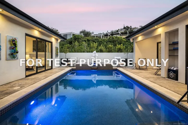 Demo/Test Data 2365 Via Siena, La Jolla, Ca 92037