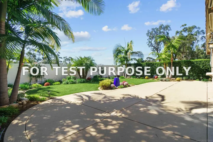 Demo/Test Data 9932 Ironwood Place, San Diego, Ca 92131