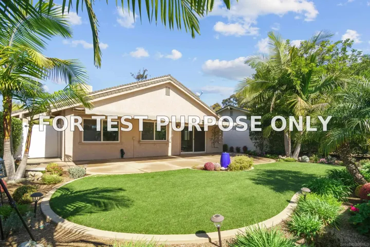 Demo/Test Data 9932 Ironwood Place, San Diego, Ca 92131
