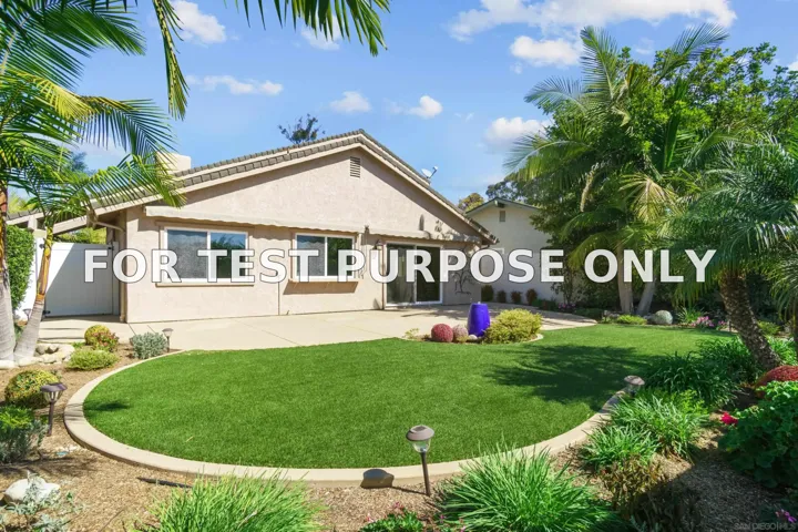 Demo/Test Data 9932 Ironwood Place, San Diego, Ca 92131