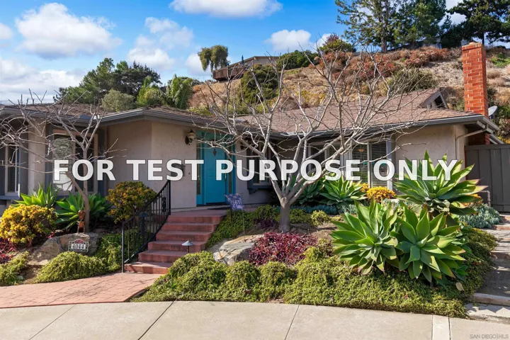 Demo/Test Data 4044 Via Del Conquistador, San Diego, Ca 92117