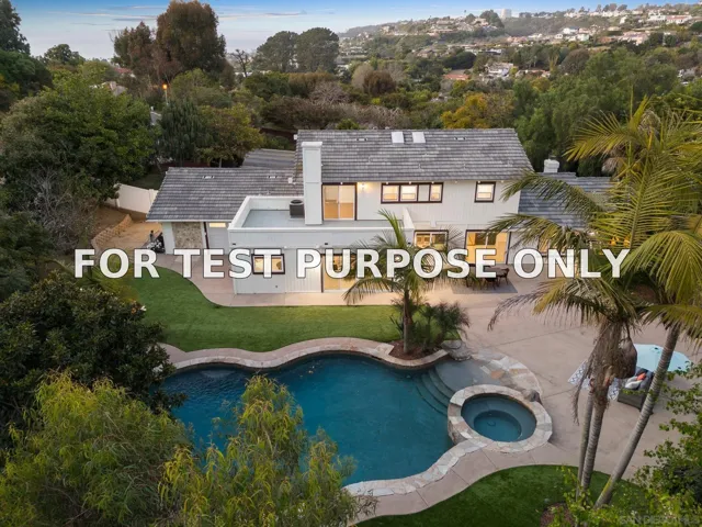 Demo/Test Data 2505 Hidden Valley Pl, La Jolla, Ca 92037