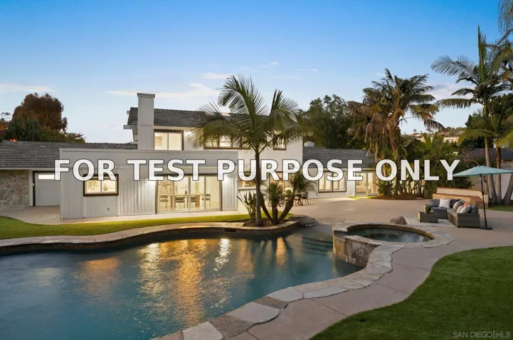Demo/Test Data 2505 Hidden Valley Pl, La Jolla, Ca 92037