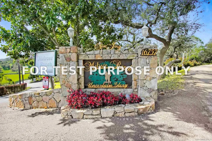 Demo/Test Data 16757 Old Guejito Grade Road, Escondido, Ca 92027
