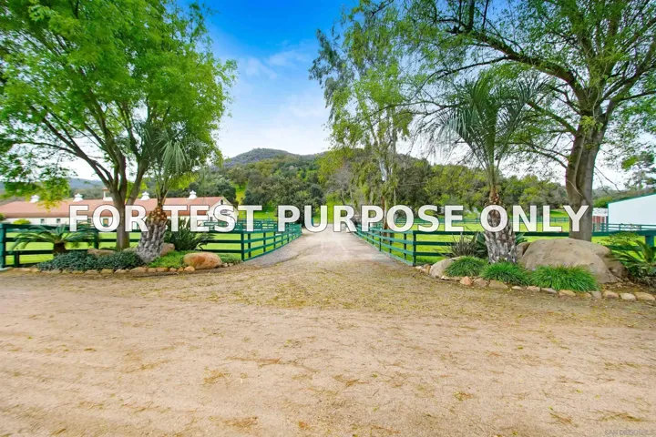 Demo/Test Data 16757 Old Guejito Grade Road, Escondido, Ca 92027
