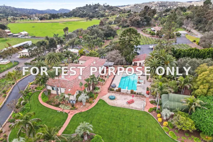 Demo/Test Data 16757 Old Guejito Grade Road, Escondido, Ca 92027