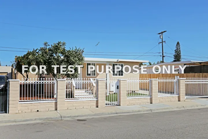 Demo/Test Data 4566 F St, San Diego, Ca 92102