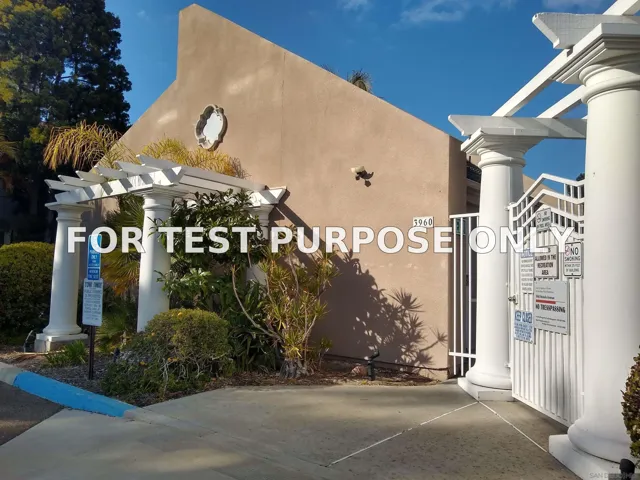 Demo/Test Data 3970 Nobel Dr Unit 201, San Diego, Ca 92122