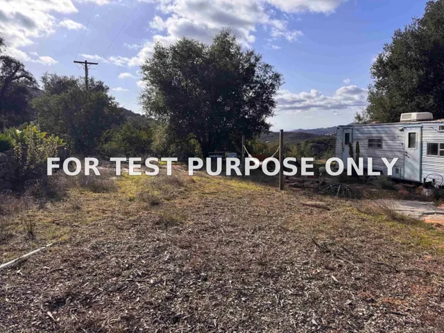 Demo/Test Data 13903 Wildcat Canyon Rd, Lakeside, Ca 92040