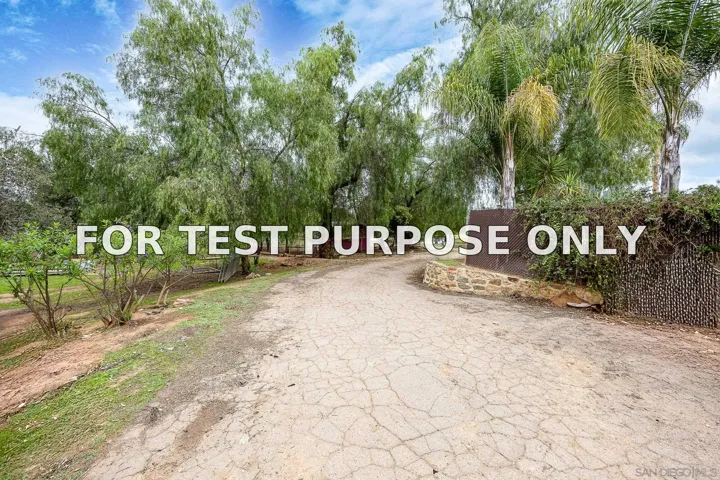 Demo/Test Data 15610 Mussey Grade Rd, Ramona, Ca 92065