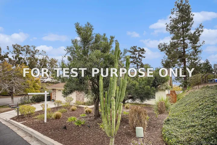 Demo/Test Data 13145 Decant Dr, Poway, Ca 92064