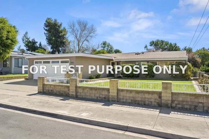 Demo/Test Data 9265 Overton Ave, San Diego, Ca 92123