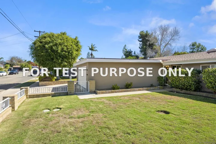 Demo/Test Data 9265 Overton Ave, San Diego, Ca 92123