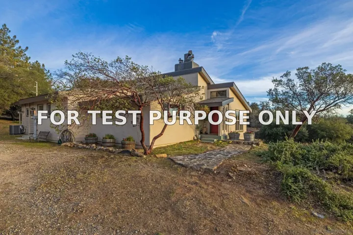 Demo/Test Data 3253 Pine Hills Rd, Julian, Ca 92036