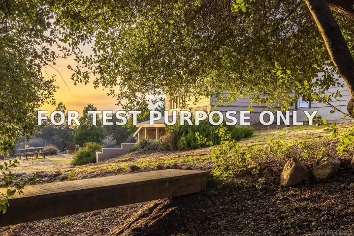 Demo/Test Data 3253 Pine Hills Rd, Julian, Ca 92036
