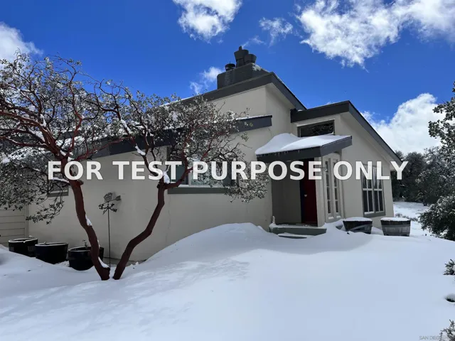 Demo/Test Data 3253 Pine Hills Rd, Julian, Ca 92036