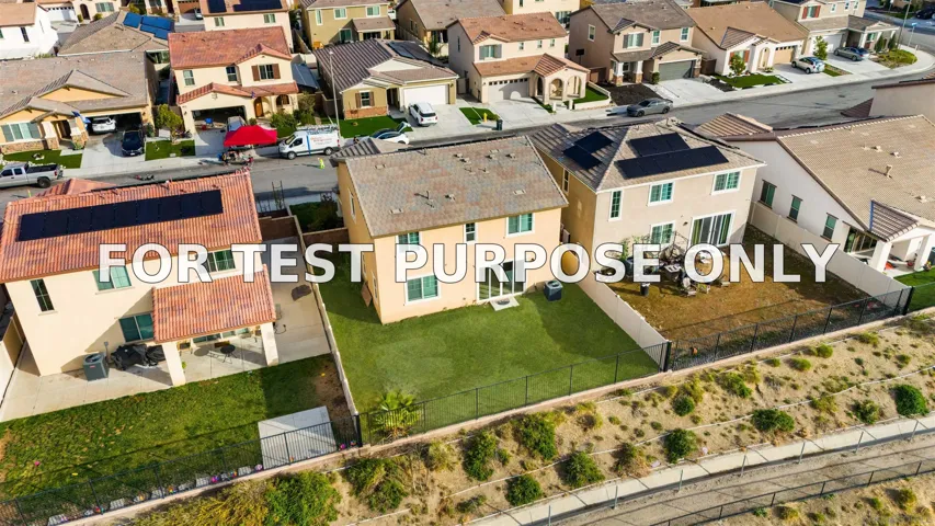 Demo/Test Data 29157 Sunforest, Lake Elsinore, Ca 92530
