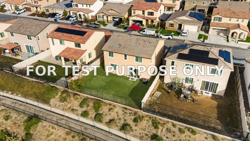 Demo/Test Data 29157 Sunforest, Lake Elsinore, Ca 92530