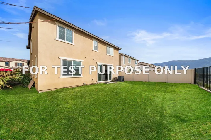 Demo/Test Data 29157 Sunforest, Lake Elsinore, Ca 92530