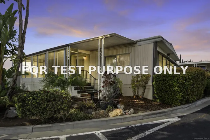 Demo/Test Data 2400 Alpine Blvd Unit Spc 57, Alpine, Ca 91901