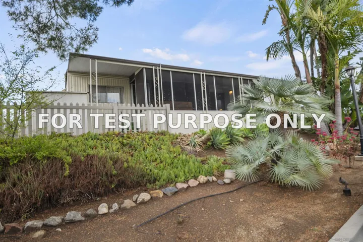 Demo/Test Data 2400 Alpine Blvd Unit Spc 57, Alpine, Ca 91901