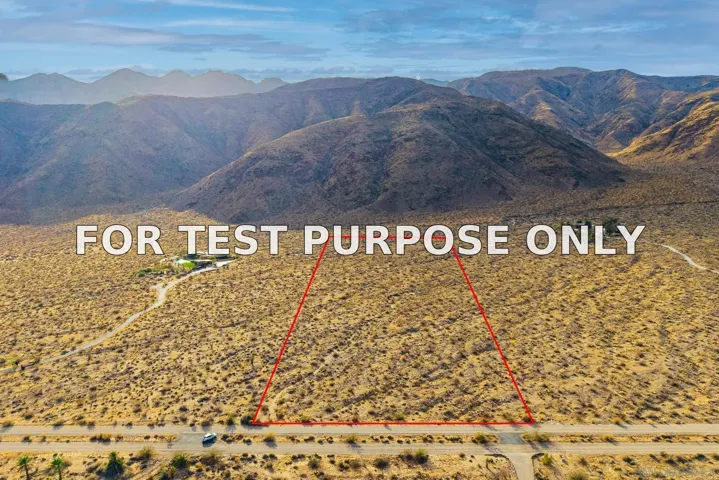 Demo/Test Data Anza Park Trl Unit 1, Borrego Springs, Ca 92004