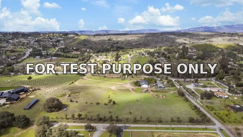 Demo/Test Data 3270 Olive Hill Rd, Fallbrook, Ca 92028