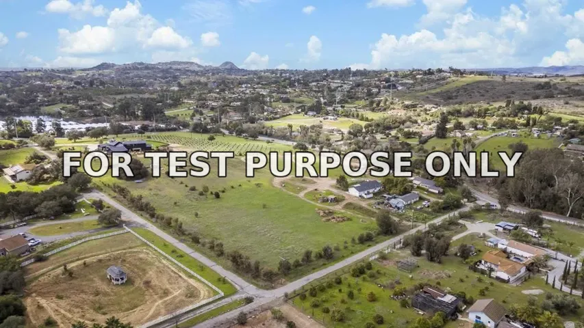 Demo/Test Data 3270 Olive Hill Rd, Fallbrook, Ca 92028