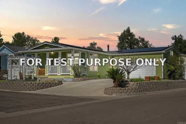 Demo/Test Data 2239 Black Canyon Road Unit Spc 79, Ramona, Ca 92065