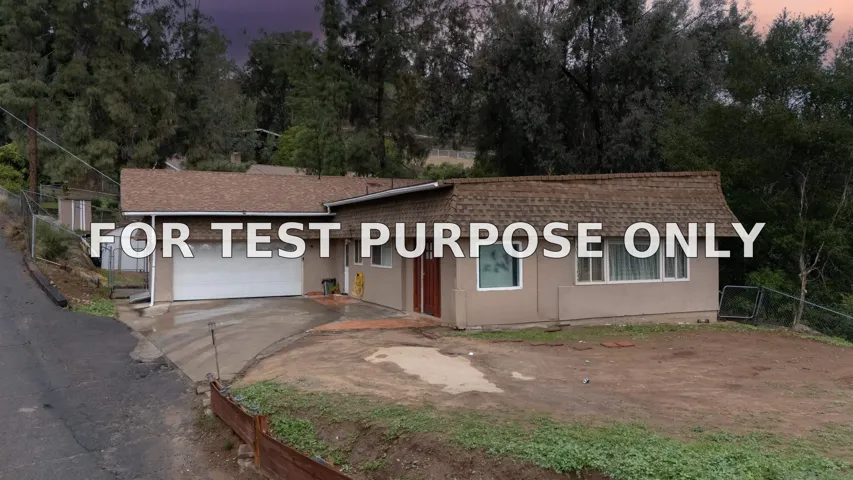 Demo/Test Data 9518 Cypress St, Lakeside, Ca 92040