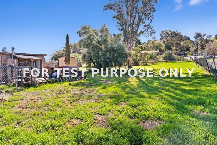 Demo/Test Data 11816 Waterhill Rd, Lakeside, Ca 92040