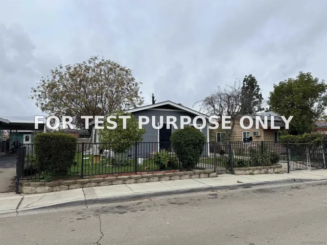 Demo/Test Data 739 Park Pl, Escondido, Ca 92025