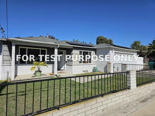 Demo/Test Data 5442 San Onofre Ter, San Diego, Ca 92114