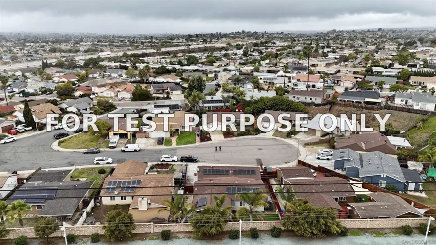 Demo/Test Data 1286 Waxwing Lane, Chula Vista, Ca 91911