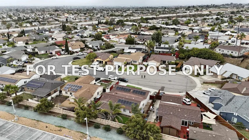 Demo/Test Data 1286 Waxwing Lane, Chula Vista, Ca 91911