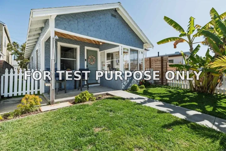 Demo/Test Data 4828 Muir Avenue, San Diego, Ca 92107
