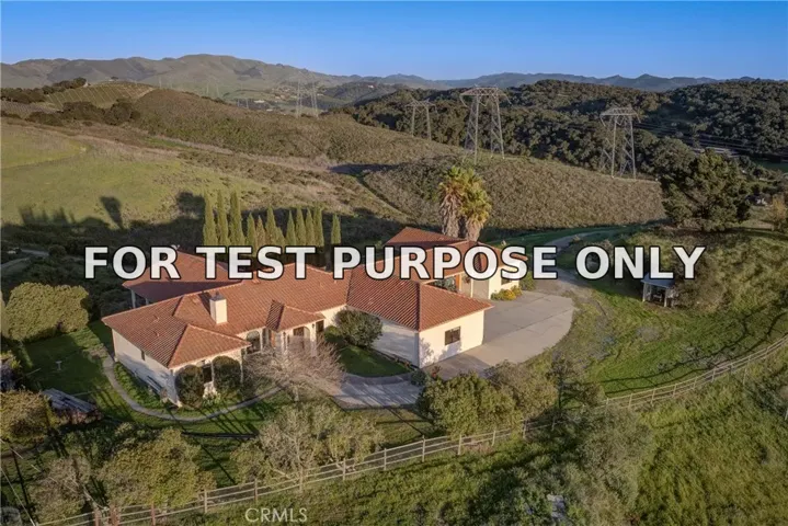 Demo/Test Data 2139 Verde Canyon Road, Arroyo Grande, Ca 93420