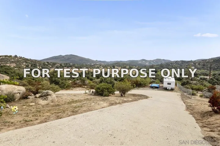 Demo/Test Data 9769 River Drive, Descanso, Ca 91916