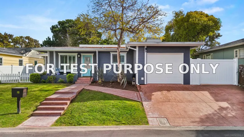 Demo/Test Data 1865 Mission Cliff Drive, University Heights, Ca 92116