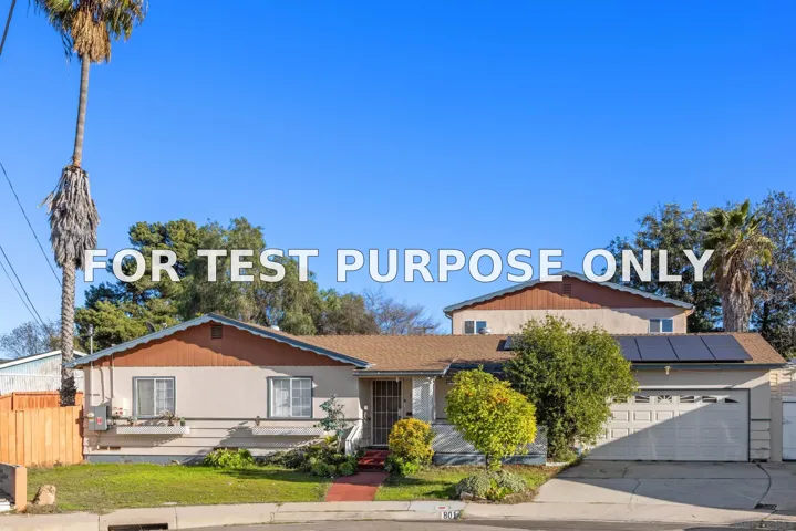 Demo/Test Data 801 Loquat Ct, El Cajon, Ca 92020