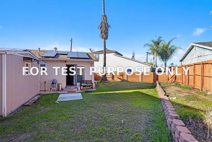 Demo/Test Data 801 Loquat Ct, El Cajon, Ca 92020