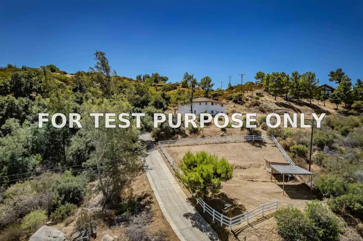 Demo/Test Data 20591 Sycamore Springs Rd, Jamul, Ca 91935