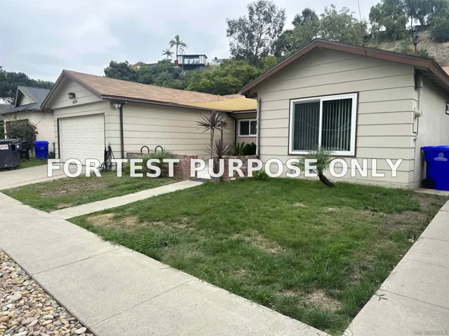 Demo/Test Data 4859 Campanile Dr, San Diego, Ca 92115