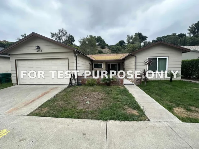 Demo/Test Data 4859 Campanile Dr, San Diego, Ca 92115
