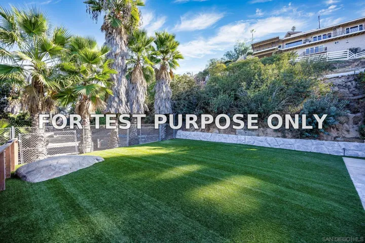 Demo/Test Data 9903 Shadow Rd, La Mesa, Ca 91941