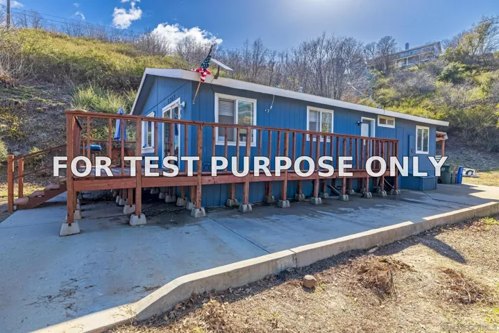 Demo/Test Data 3247 Canyon Dr, Julian, Ca 92036