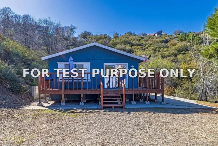Demo/Test Data 3247 Canyon Dr, Julian, Ca 92036