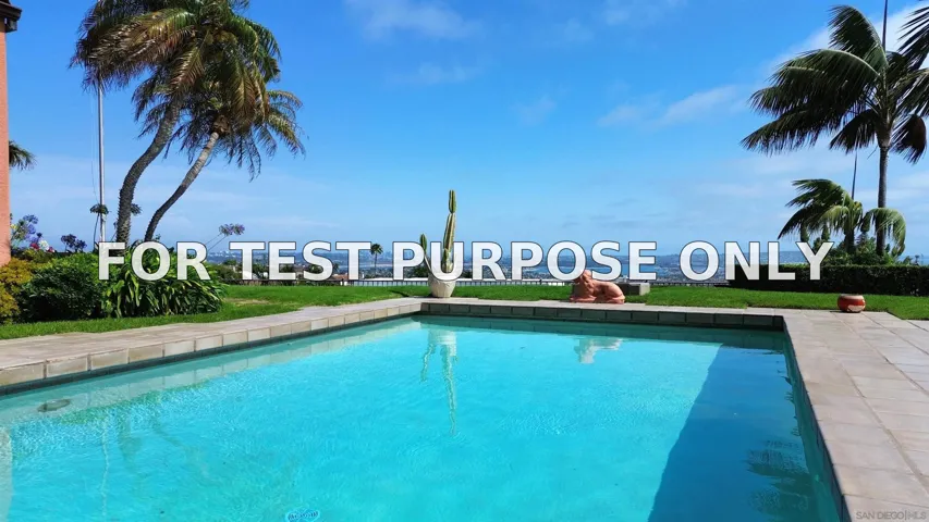 Demo/Test Data 5717 Baja Mar, La Jolla, Ca 92037