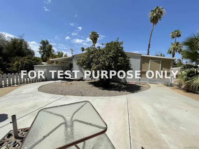 Demo/Test Data 1010 Palm Canyon Dr Unit 336, Borrego Springs, Ca 92004