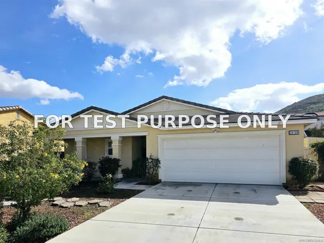 Demo/Test Data 33129 Big Range Dr, Winchester, Ca 92545